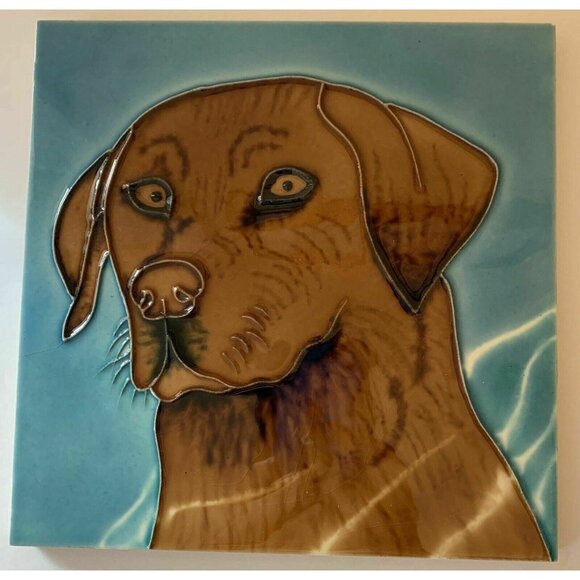 Targa in metallo con stampa UV Labrador Retriever, 20 x 30 cm, adatta per soggiorno, bar, caffetteria, garage, ecc